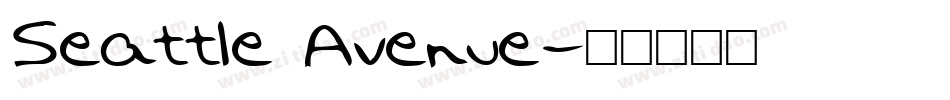 Seattle Avenue字体转换